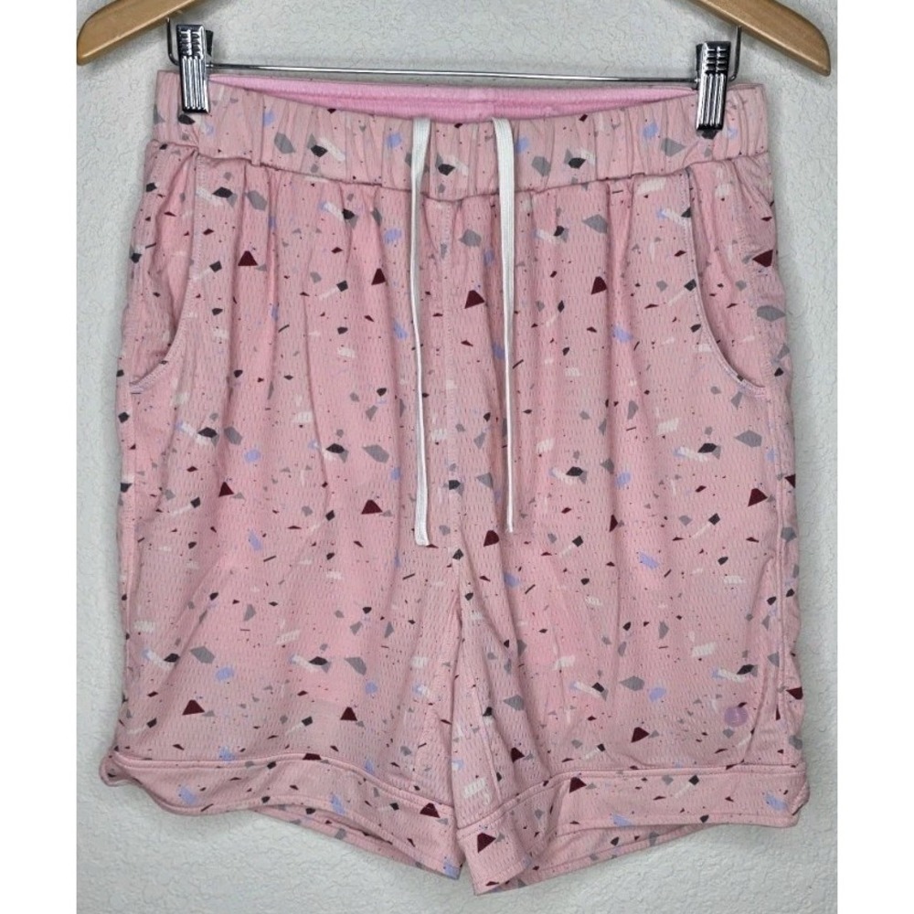 Jambys Pink Ice Confetti Shorts Men M Pajamas Lounge Athletic Comfy Lined Sleep